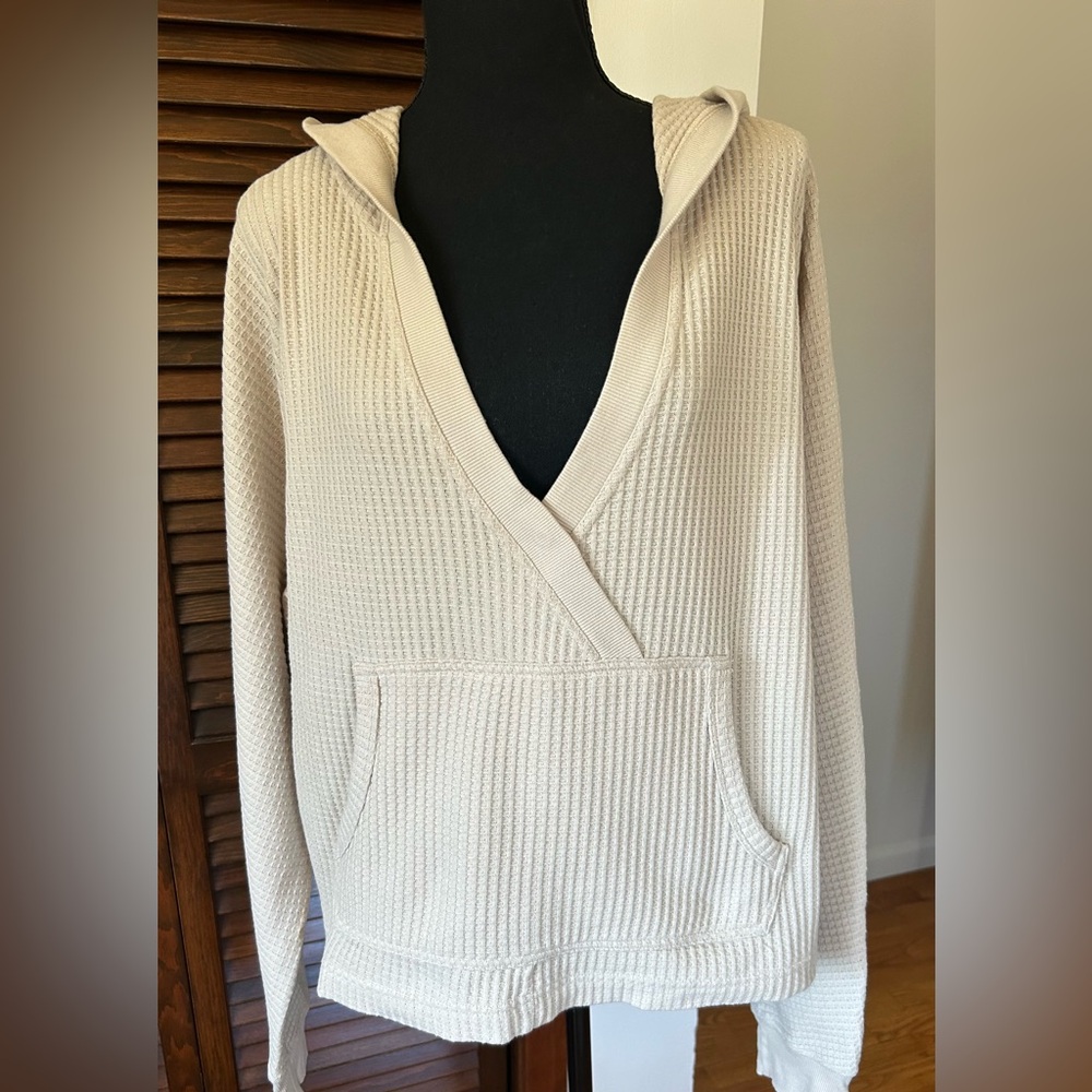Three Dots Thermal Pullover Hoodie Size Large